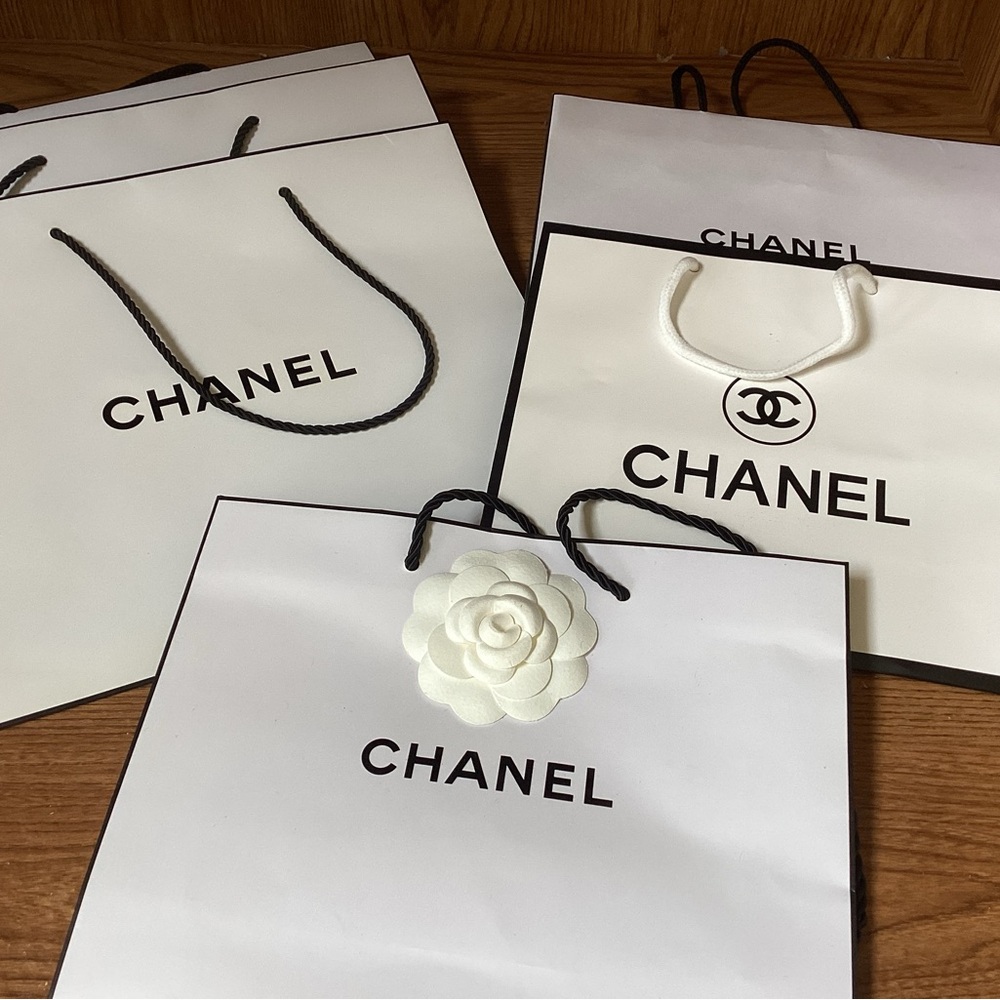 Lot of 6 Chanel Gift Shopping Bags Camellia Various Sizes